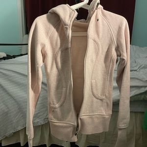 Light Pink Lululemon Zip up Sweater Scuba